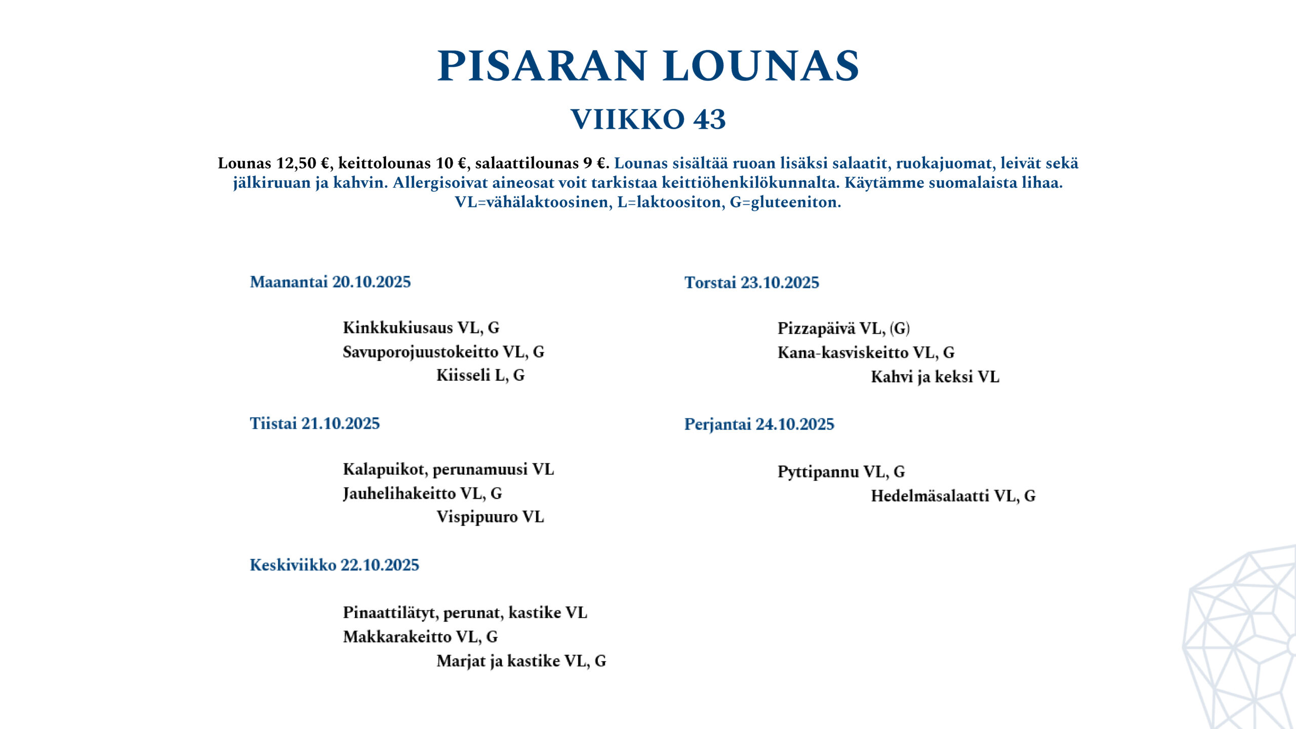 Ruokalista infonäyttö
